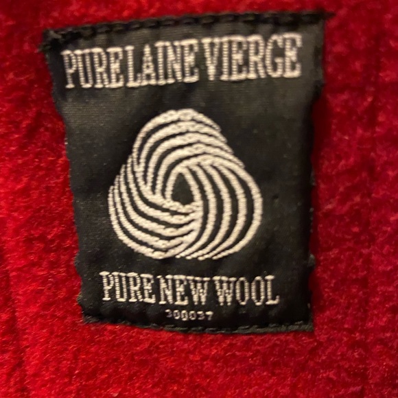 Vintage Red Wool Coat with scarf Size 10P - Picture 7 of 8